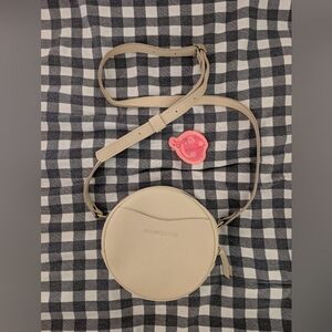 Portland Leather Cream Minimalist Crossbody Bag